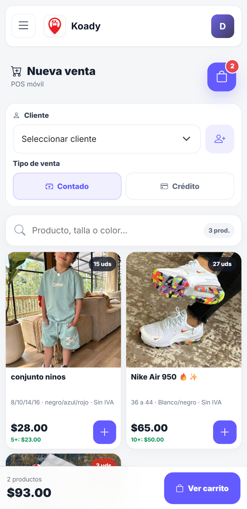 Punto de venta STYLO en celular
